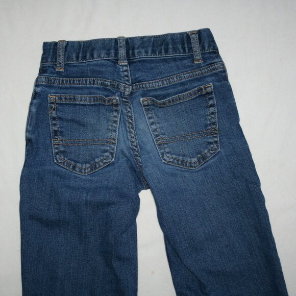 SIZE 8 SLIM KIDS DENIM BLUE JEANS BOYS RELAXED FIT ADJUSTABLE WAIST POCKETS EUC - Picture 10 of 14